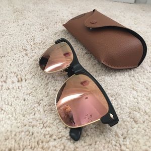 Ray Ban Clubmaster oversized (wayfarer) rose gold